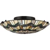 Image de Bohemian Plafondlamp - Steady Lighting - Glas - Bohemian - E27 - L: 42.1cm - Voor Binnen - Woonkamer - Eetkamer - Brons