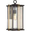 Image de Bohemian Wandlamp - Steady Lighting - Glas - Bohemian - E27 - L: 27cm - Voor Buiten - Woonkamer - Eetkamer - Brons