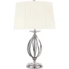 Image de Landelijke Tafellamp - Steady Lighting - Metaal - Landelijk - E27 - L: 36cm - Voor Binnen - Woonkamer - Eetkamer - Zilver