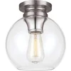 Image de Landelijke Plafondlamp - Steady Lighting - Metaal - Landelijk - E27 - L: 21.6cm - Voor Binnen - Woonkamer - Eetkamer - Zilver