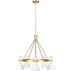 Image de Feiss LED Kroonluchter | 5X E27 Max 60W | Dimbaar | Matte White / Burnished Brass