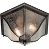 Image de Bohemian Plafondlamp - Steady Lighting - Metaal - Bohemian - E27 - L: 36cm - Voor Buiten - Woonkamer - Eetkamer - Brons