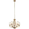 Image de Kichler LED Kroonluchter | 5X E27 Max 60W | Dimbaar | Natural Brass