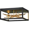 Image de Hinkley LED Plafondlamp Styx | 8W 3000K 931Lm 830 | Black & Gilded Gold