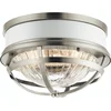Image de Kichler LED Plafondlamp Tollis | 2X E27 Max 40W | Dimbaar | Brushed Nickel & White
