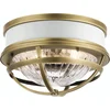 Image de Kichler LED Plafondlamp Tollis | 2X E27 Max 40W | Dimbaar | Natural Brass & White