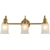 Image de Quoizel LED Badkamerarmatuur Swell | 3W 3000K 300Lm 830 | IP44 | Dimbaar | Brushed Brass