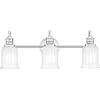 Image de Quoizel LED Badkamerarmatuur Swell | 3W 3000K 300Lm 830 | IP44 | Dimbaar | Polished Chrome