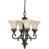 Image de Kroonluchter - Steady Lighting - Metaal -  - E27 - L: 45.7cm - Voor Binnen - Woonkamer - Eetkamer - Walnut