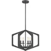 Image de Quoizel LED Hanglamp Vanguard | 4X E14 Max 40W | Dimbaar | Old Black