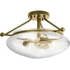 Image de Kichler LED Plafondlamp Belle | 3X E14 Max 40W | Dimbaar | Brushed Natural Brass