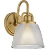 Image de Quoizel LED Wandlamp Dublin | 3W 3000K 300Lm 830 | IP44 | Dimbaar | Painted Natural Brass