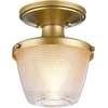 Image de Quoizel LED Plafond Badkamerlamp Dublin | 1X E27 Max 40W | IP44 | Dimbaar | Painted Natural Brass