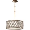 Image de Landelijke Hanglamp - Steady Lighting - Glas - Landelijk - E27 - L: 46cm - Voor Binnen - Woonkamer - Eetkamer - Zilver