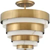 Image de Hinkley LED Plafondlamp Echelon | 3X E14 Max 40W | Dimbaar | Heritage Brass