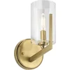 Image de Kichler LED Wandlamp Nye | 1X E14 Max 40W | Brushed Natural Brass