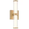 Image de Eurofase LED Wand Buitenlamp Fayton | 14W 3000K 830 | Brushed Gold