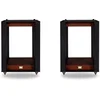 Image de Wharfedale Linton Speaker Stands   Houtafwerking   Spike-voetjes   Opbergruimte voor LP-platen   Mahogany