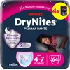 Image de Huggies DryNites luierbroekjes - meisjes - 4 tot 7 jaar (17 - 30 kg) - 64 stuks - voordeelverpakking