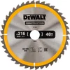 Image de Dewalt DT1953 Construction Cirkelzaagblad - 216 x 30 x 40T - Hout (Met nagels)