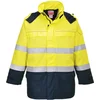 Image de Portwest Bizflame Regen+ Hi-Vis Vlamboog Jack FR79 - Geel/Marine - XXL