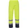 Image de Portwest Hi-Vis Klassieke Tweekleuren Regenbroek H444 - Geel/Marine - XL