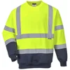 Image de Portwest Tweekleuren Hi-Vis Sweatshirt B306 - Geel/Marine - S