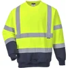 Image de Portwest Tweekleuren Hi-Vis Sweatshirt B306 - Geel/Marine - XL