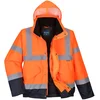 Image de Portwest Hi-Vis tweekleuren bomberjack S266 - Oranje/Marine - M