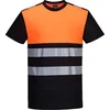 Image de Portwest PW3 Hi-Vis T-shirt klasse 1 PW311 - Zwart/Oranje - XXL