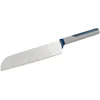 Image de Tasty 678244 Grote santokumes, Japans mes, vismes, vleesmes, keukenmes, santokumes, Roestvrij staal, Thermoplastisch, Grijs, Blauw, 32 cm