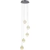 Image de Hanglamp Multi pendel 5 lichts Chroom Acryl ALLURE