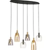 Image de Searchlight DIVINE Pendel Hanglamp 6 Lichts Metaal Zwart
