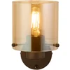 Image de Searchlight Moderne Wandlamp E27 Lund 1 Lichtpunt Amber/Koffie Metaal Woonkamer Gang/Hal