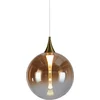 Image de Searchlight Moderne LED Hanglamp Alchemy 1 Lichtpunt Rond Amber/Goud/Zwart Glas Eetkamer Gang/Hal Keuken Dimbaar