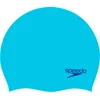 Image de Speedo Plain Moulded Silicone Cap Badmuts Dames en Heren - Voorgevormde Zwemmuts met Ergonomisch 3D Design - Beschermt het Haar tegen Chloor - Minder Weerstand in het Water - Turquoise - One size
