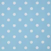 Image de Homescapes Blauwe katoenen stof met witte stippen - Verkocht per meter, 150 cm breed