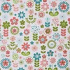 Image de Homescapes Retro bloemenkatoenstof - bloemmotief verkocht per meter, 150 cm breed