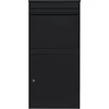 Image de Monster Shop XL Pakket Brievenbus - Zwart - Groot Formaat - Scannable Barcode - Inclusief 2 Sleutels