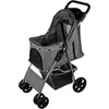 Image de Hondenbuggy met regenhoes - donker grijs - 15kg - met bekerhouder