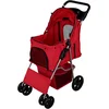 Image de Hondenbuggy met regenhoes - rood - 15 kg - met bekerhouder