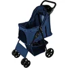 Image de Hondenbuggy met regenhoes - marineblauw - 101cm - opvouwbaar