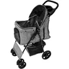 Image de Hondenbuggy met regenhoes - grijs - 101x45x65 cm - opvouwbaar