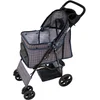 Image de Hondenbuggy incl. regenhoes - ruitblauw - 15 kg draagkracht