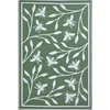 Image de Homescapes Groen buitentapijt in bloemenbijenmotief, 182 x 122 cm