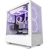 Image de NZXT H5 FLOW White - Midtowermodel - Mini-ITX, Micro-ATX, ATX - geen voeding - SGCC Steel, Tempered Glass - Wit