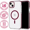 Image de Tech21 Evo Crystal - iPhone 14 Plus hoesje - Schokbestendig telefoonhoesje - Geschikt voor MagSafe - Transparant/Rood - 4,9 meter valbestendig - Flexshock