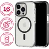 Image de Tech21 Evo Crystal - iPhone 14 Pro hoesje - Schokbestendig telefoonhoesje - Geschikt voor MagSafe - Transparant/Zwart - 4,9 meter valbestendig - Flexshock