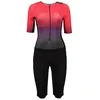 Image de Huub Collective Korte Mouw Triatlonpak Rood L Vrouw