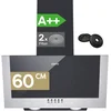 Image de CIARRA VM6736CB - Schuine Afzuigkap 60 cm A++ 370 m³/u, met LED Recirculatie & Luchtafvoer Inclusief Koolstoffilters